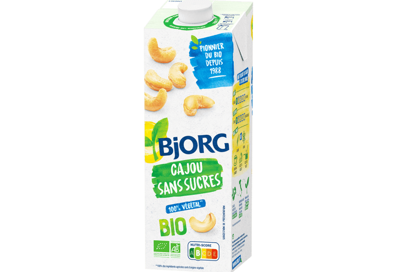 Lait Cajou sans sucre Bjorg 1L